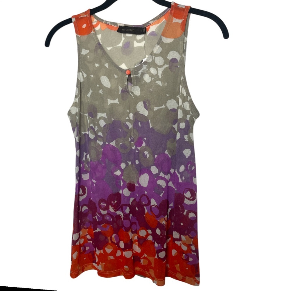 The Limited Women’s Y2K Gradient Sheer Keyhole Tank Top M NWT Nylon Groovy